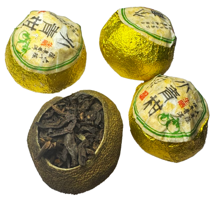 Xiao Qing Gan (Green Mandarin Shu Ripe Pu-Erh)
