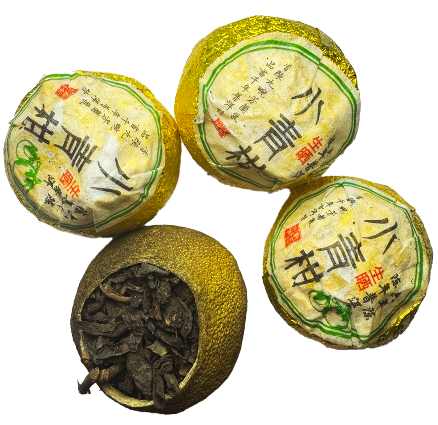 Xiao Qing Gan (Green Mandarin Shu Ripe Pu-Erh)